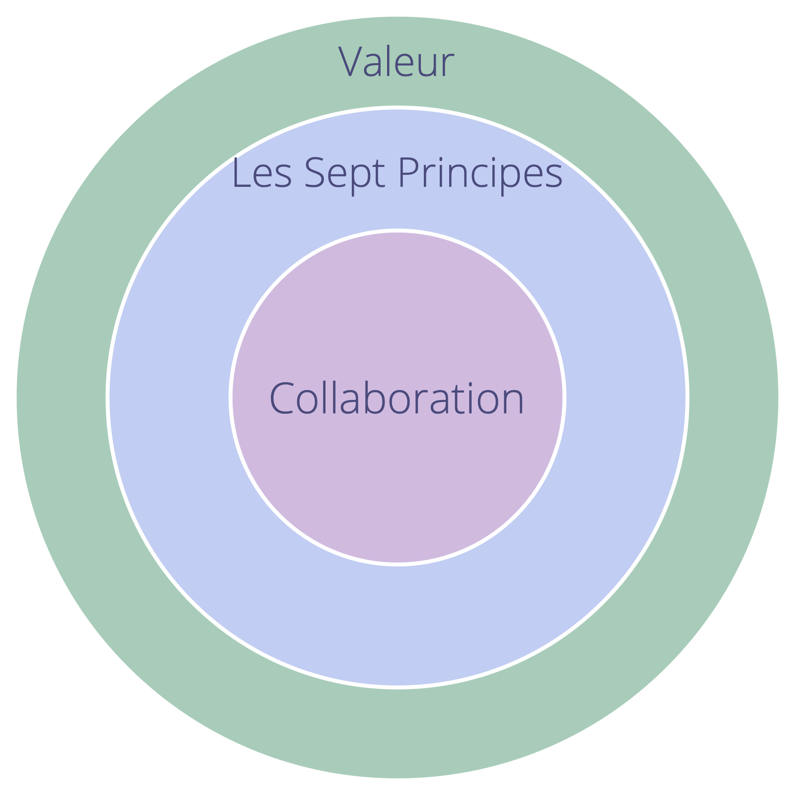 Les valeurs d'une organisation doivent supporter les sept principes